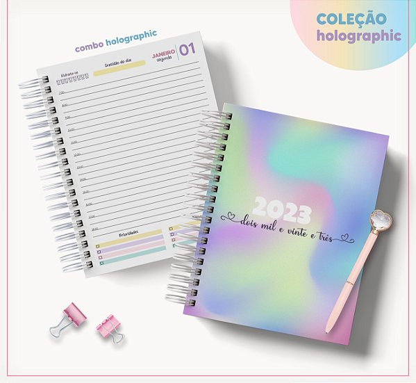 AGENDAS FEMININAS (COLEÇÃO HOLOGRAPHIC)