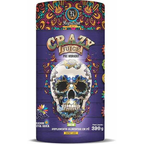 Crazy Juice Pré Workout Sabor Uva Roxa 390gr - Represent Nutrition