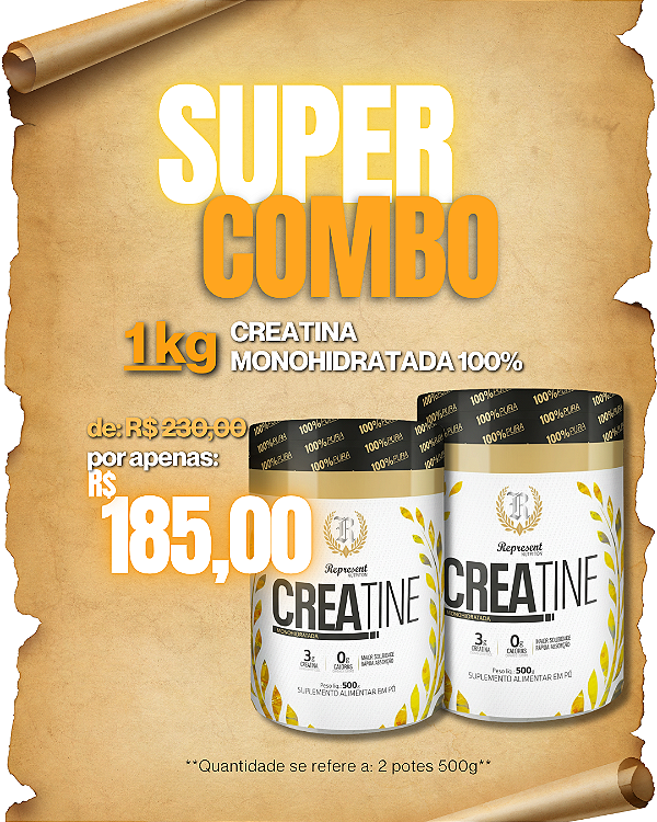 COMBO - Creatina Monohidratada 100% - 1 kg