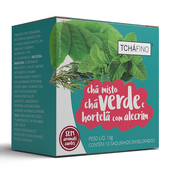 Chá Verde Com Hortelã e Alecrim - Sachê 10un