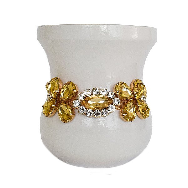 Chocker em Pedraria Com Fecho - Dourada