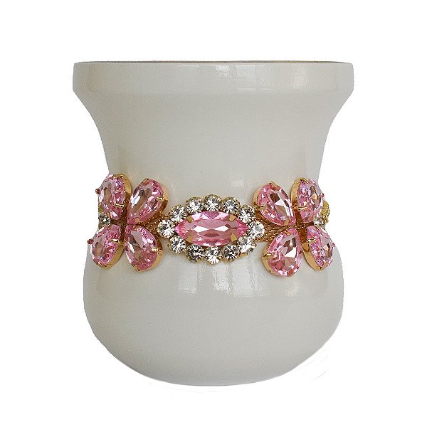 Chocker em Pedraria Com Fecho - Rosa Bebê
