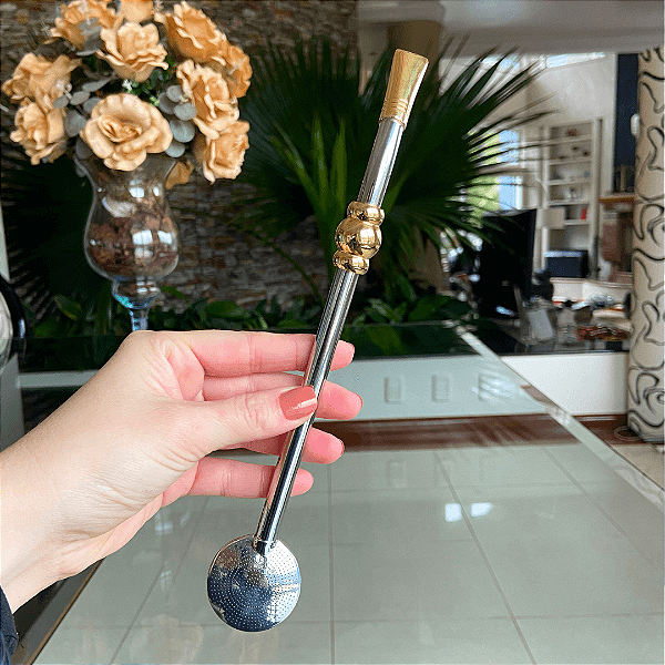 Bomba Mil Furos Banhada - Com Rosca