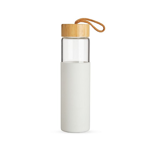 Garrafa de Vidro com Luva de Silicone Personalizada - 750ml