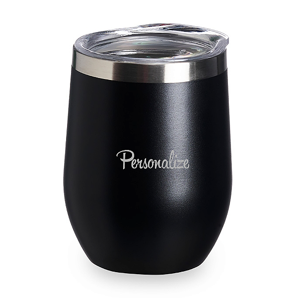 Copo Cuia Térmica Inox Personalizada Para Chimarrão e Tereré - Preta 320ml