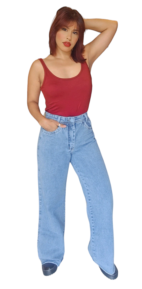 CALÇA WID LEG MARMORIZADO DIRETO