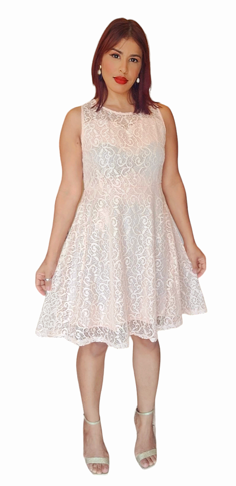 VESTIDO CURTO RENDA PRINCE