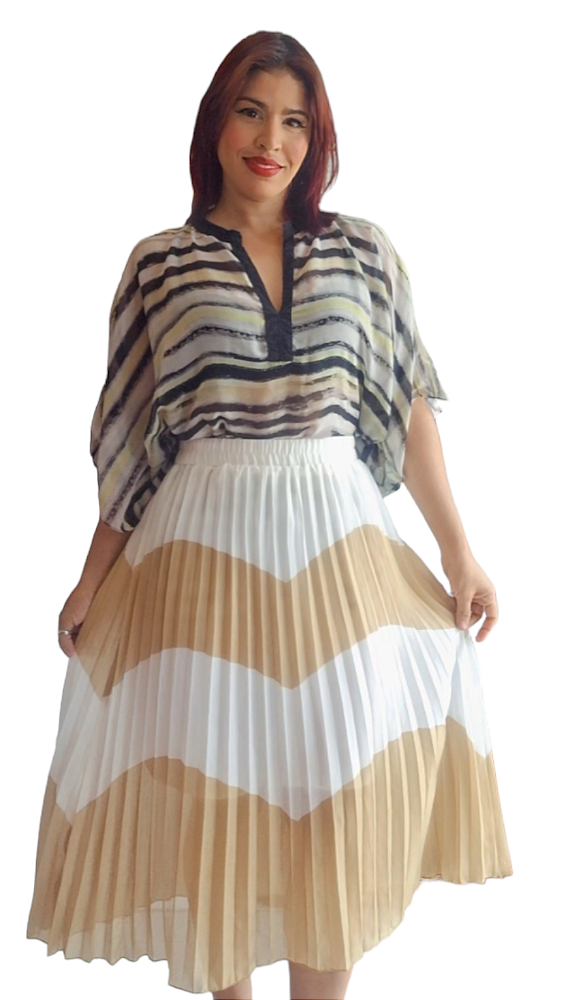 SAIA PLISSADA MESCLADA