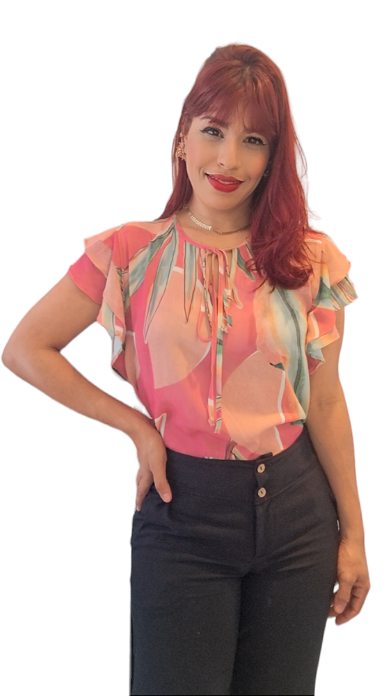 BLUSA FEMININA  MANGA CAMADAS