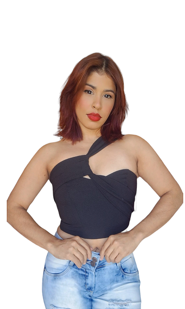 CROPPED  D`METAL OMBRO ÚNICO