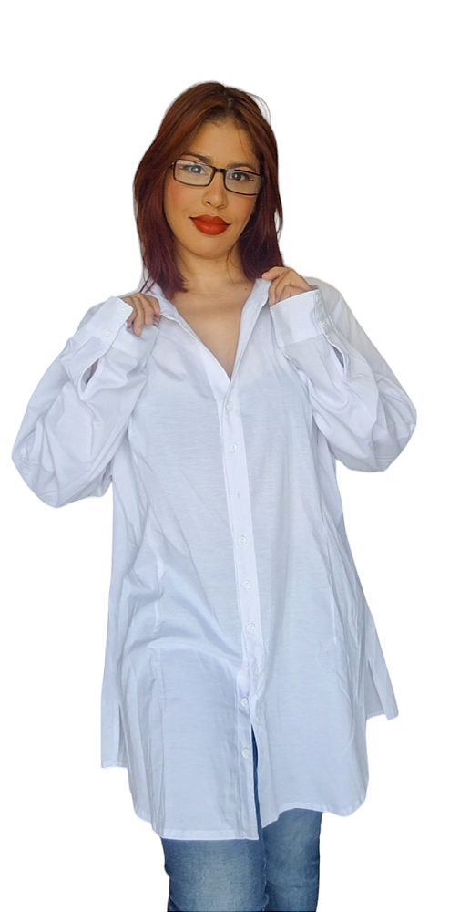 BLUSA SOCIAL MG PLUS SIZE