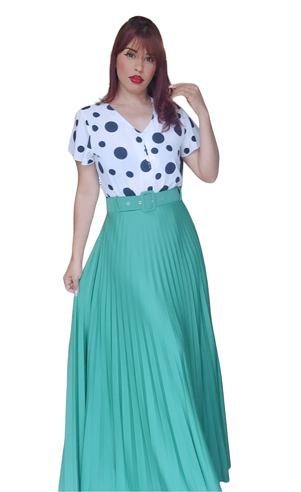 SAIA LONGA PLISSADA LISA