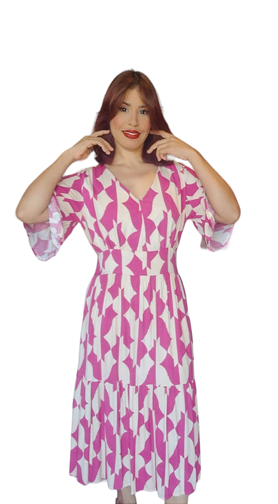 VESTIDO LONGO MG FLARE COLORIDO COM BAINHA