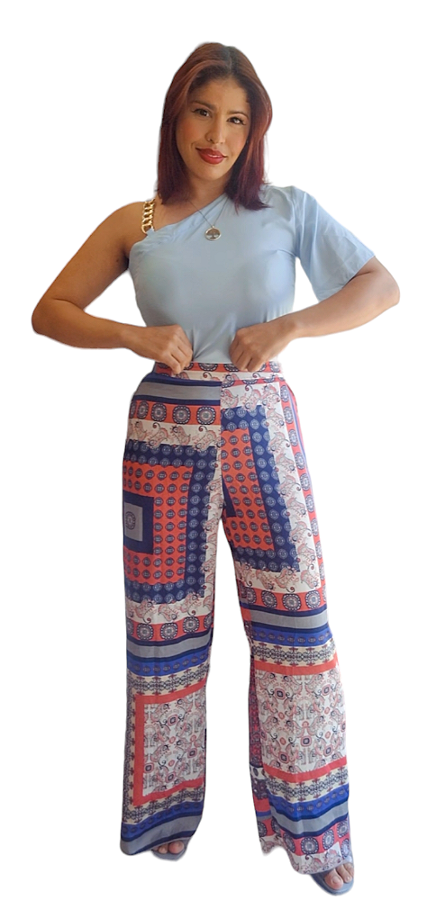 CALÇA FLARE CETIM 3 MARIAS