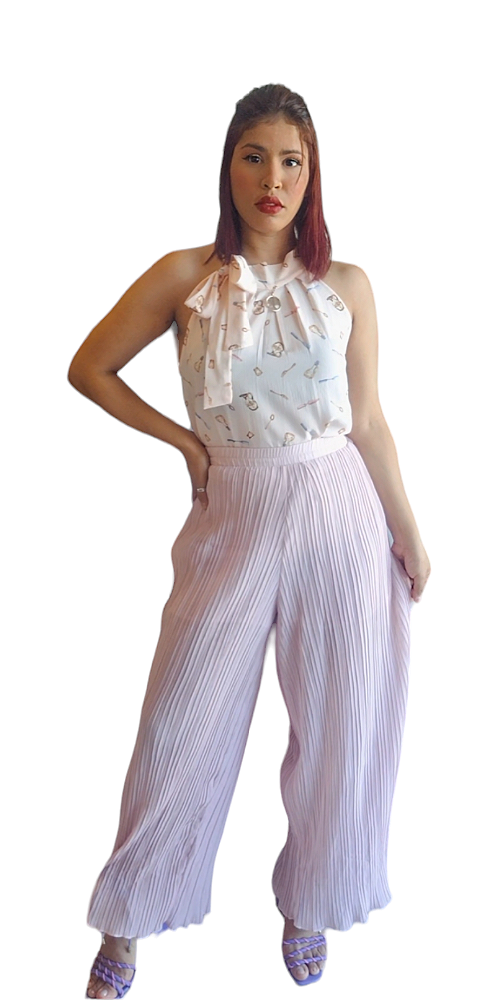 CALÇA SOCIAL  MEL PANTACOURT LISA PLISSADA