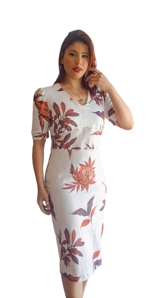 VESTIDO LONGO TUBINHO MIDI