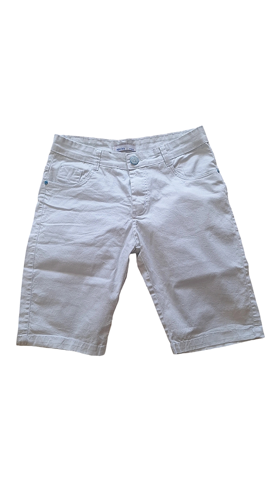 BERMUDA BRANCA LISA CURTA  MASCCULINA MILNE BAY