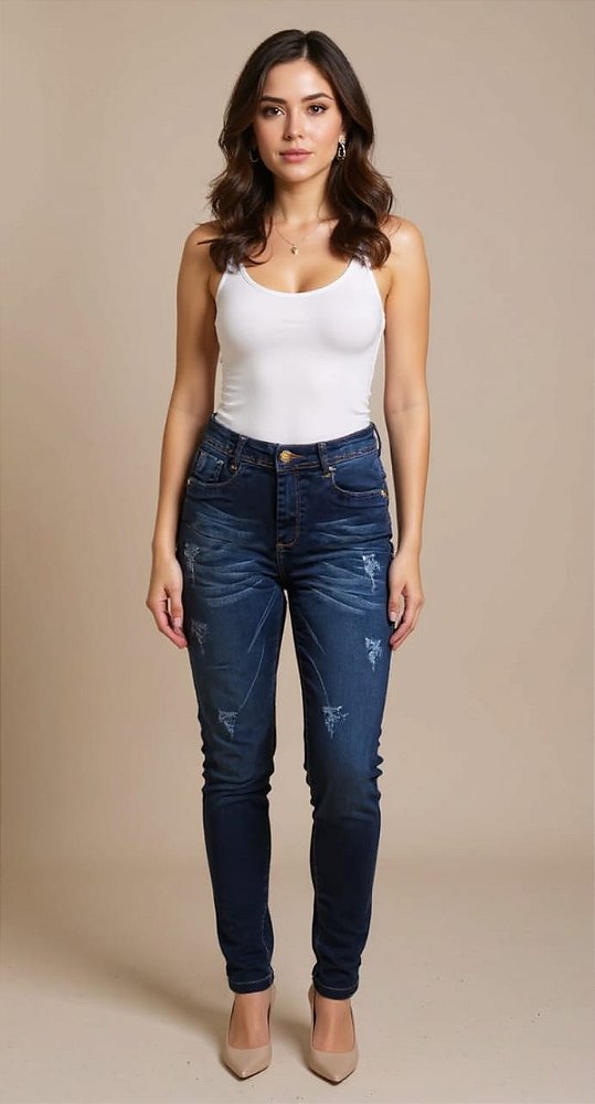 CALÇA  JEANS SKINNY