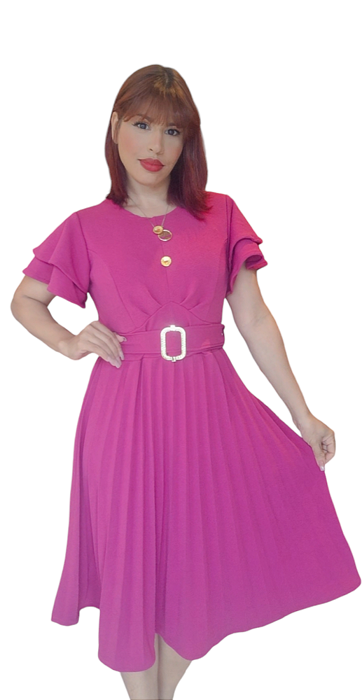 VESTIDO LONGO CANELADO  LAIS MANGA 3\4