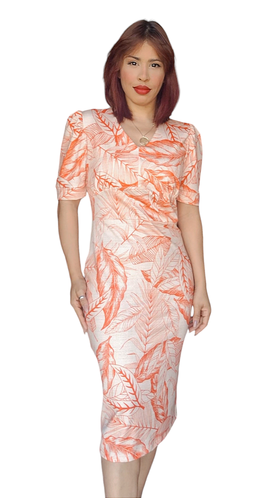 VESTIDO TUBINHO LONGO RAINHA ORANGE