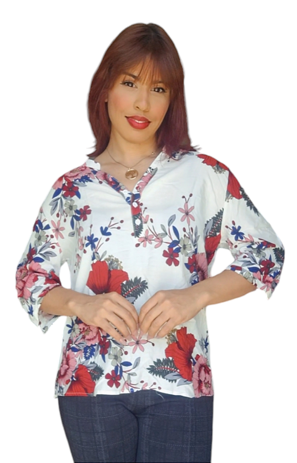 BLUSA VISCOSE ROSEMARY ESTAMPADA