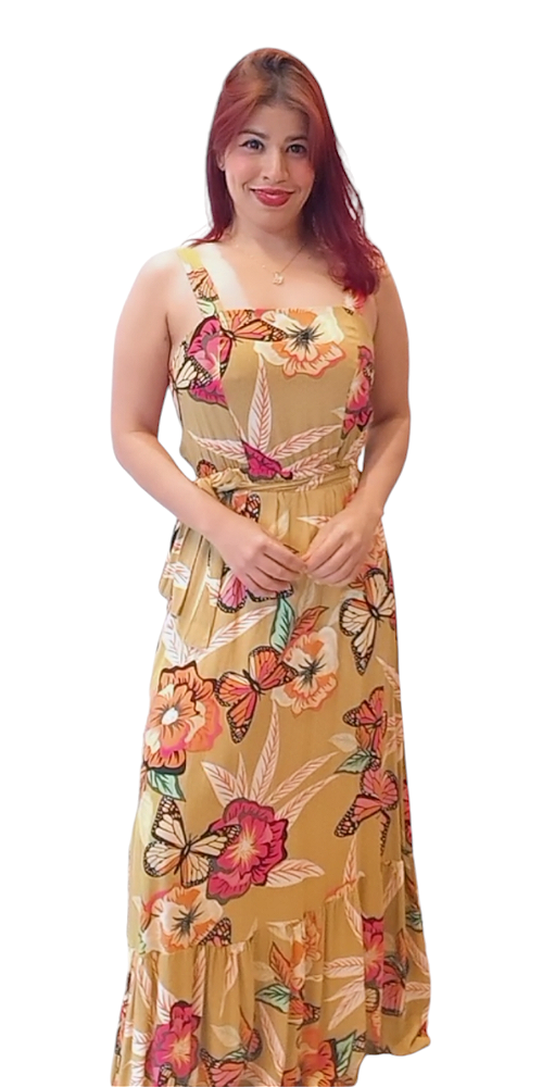 VESTIDO LONGO ESTAMPA SILVESTRE