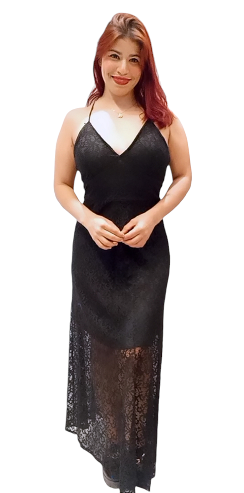 VESTIDO LONGO RENDA C\ BOJO ALÇAS