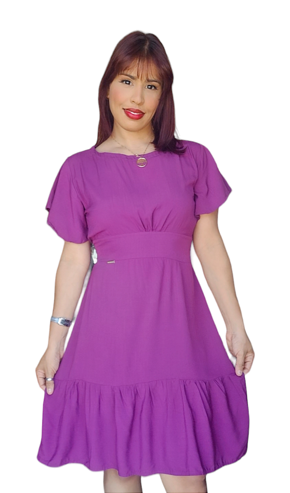 VESTIDO CURTO MIDI LILAN