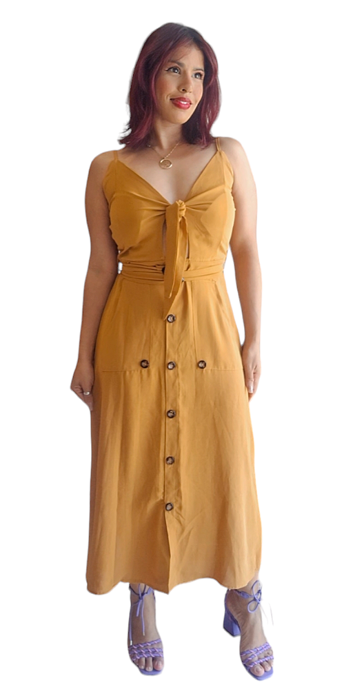 VESTIDO LONGO VASSADO