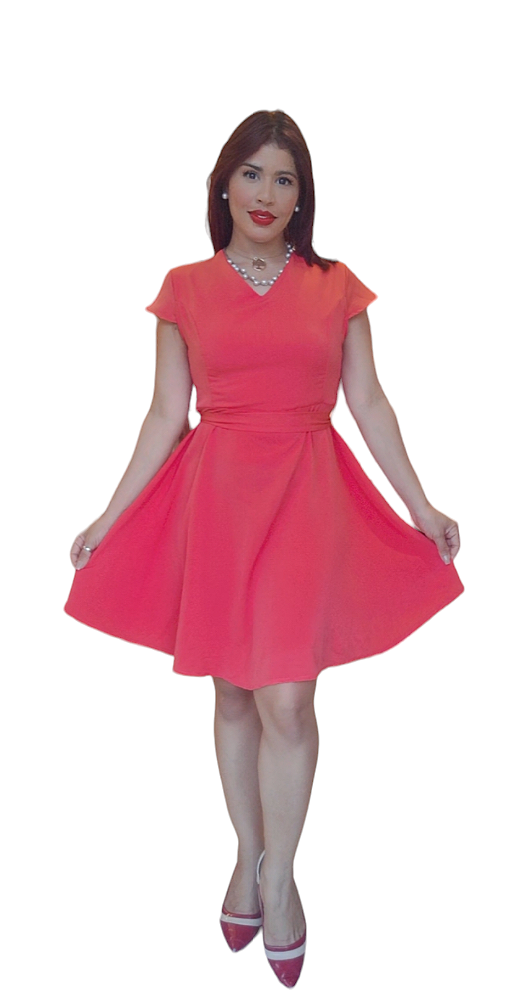 VESTIDO CURTO MIDI LISO MEDIDAS