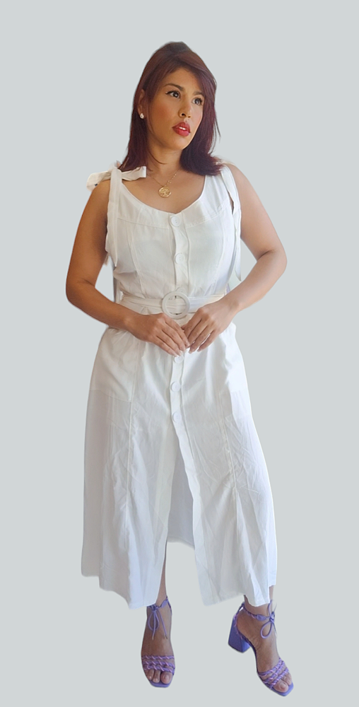 VESTIDO LONGO BOLSO BOTÕES