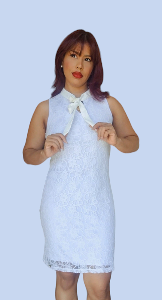 VESTIDO  CURTO TUBINHO C\ RENDA