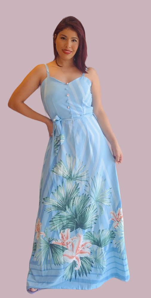 VESTIDO LONGO ESTAMPADO MALVE