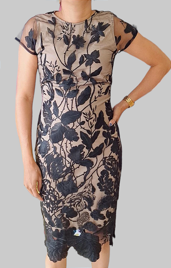 VESTIDO CURTO FEST MANGA LUXO