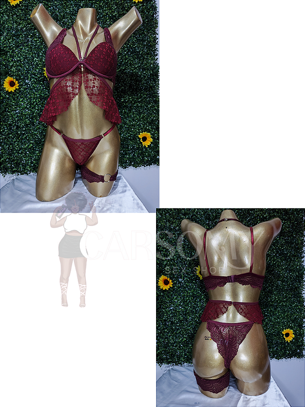 Conjunto perneira vermelho