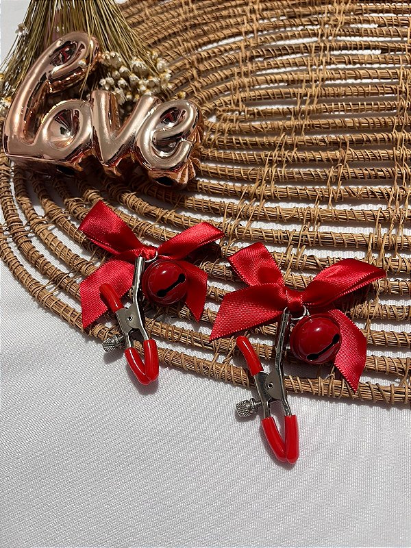 Grampos de Mamilo Vermelho