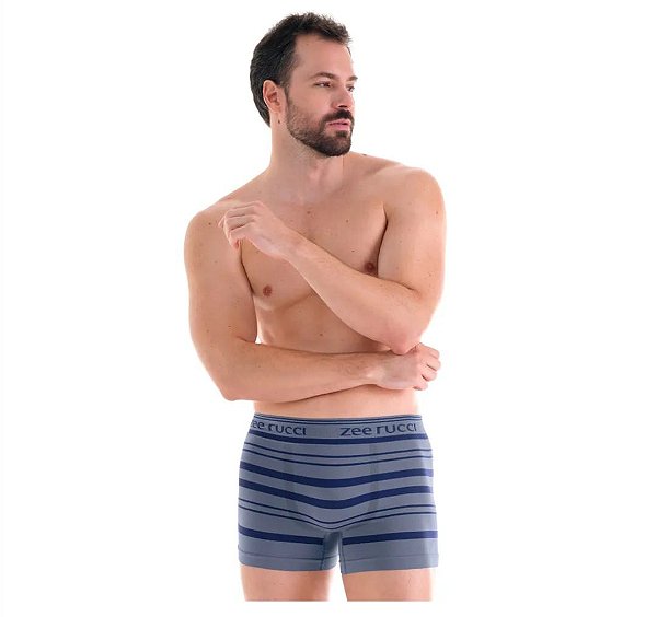 Cueca Boxer Listrada Sem Costura