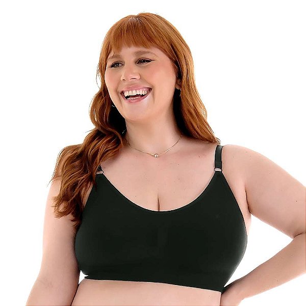 Sutiã Basic Plus Size Comfort Duplo Alças Largas Reguláveis sem Costura