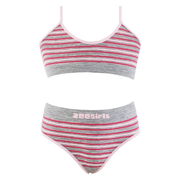 Conjunto Top e Calcinha Tanga Infantil Mescla
