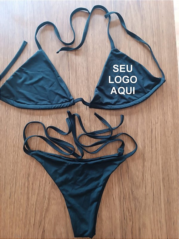 Biquini tanga com amarração lateral - personalizável