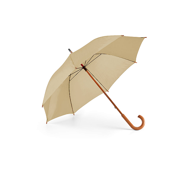 Guarda-chuva com haste em madeira com seu logo