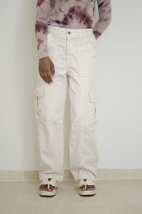 Calça Cargo Bege