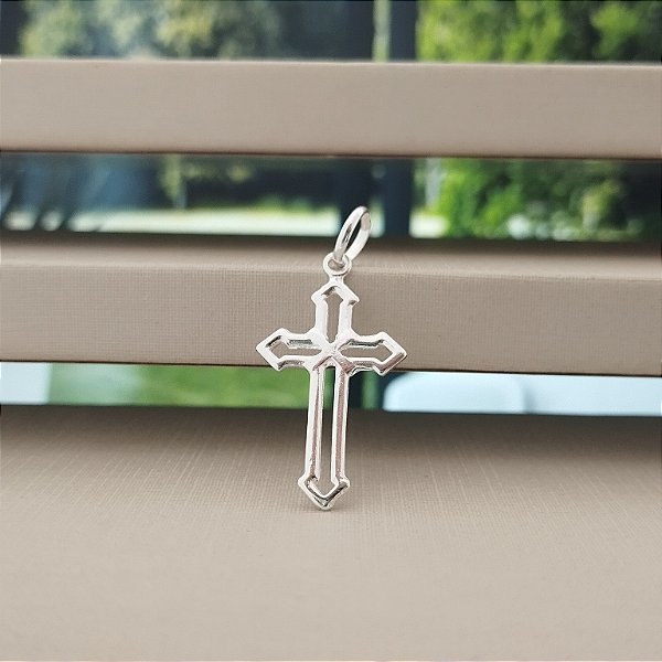 Pingente Masculino Crucifixo Vazado - Prata 925 - PG01-1632