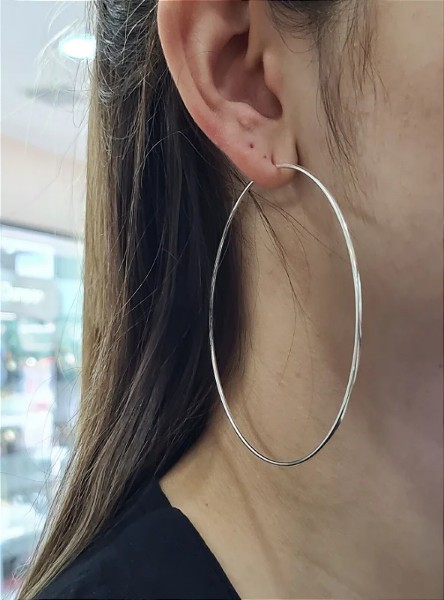 Argola Lisa 74mm - Prata 925 - MB10-3246