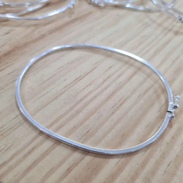 Bracelete Fio Quadrado Prata 925 - 60mm - MP05-1327