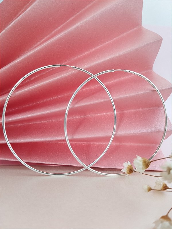 Argola Lisa 63 mm - Prata 925 - MB02-1429