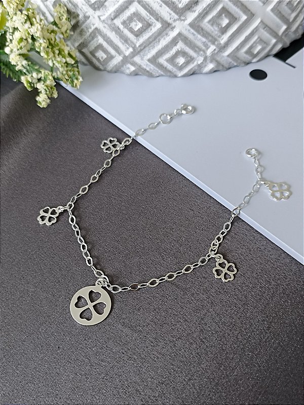 Pulseira Trevos - Prata 925 - MP08-1729
