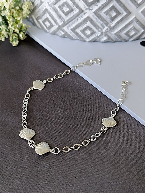 Pulseira Conchas - Prata 925 - 18 cm - MP253-2036