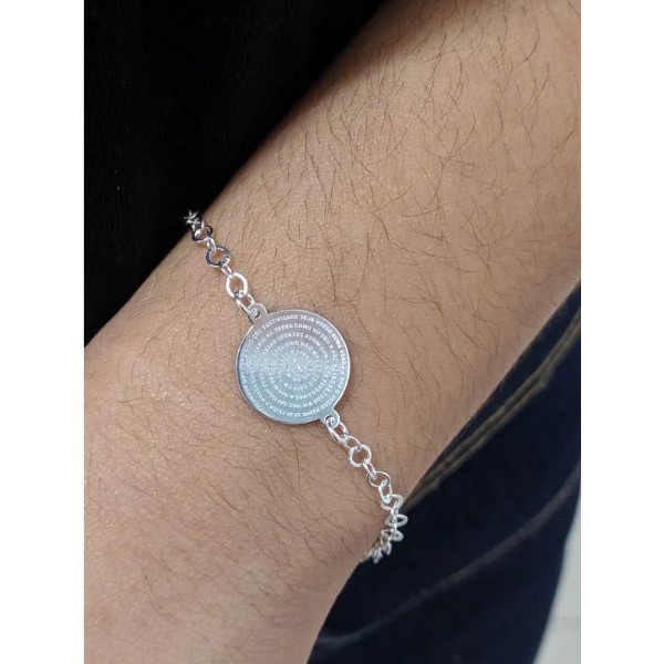Pulseira Pai Nosso - Prata 925 - 18cm - MP15-2238