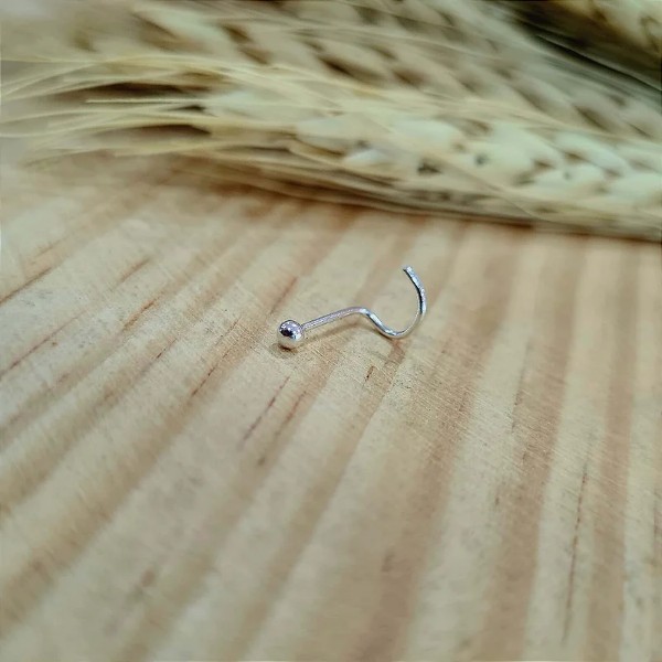 Piercing para Nariz Bolinha Prata 925 - MB63-409